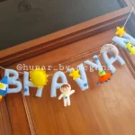 space theme kids name hanging