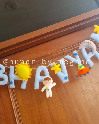 space theme kids name hanging