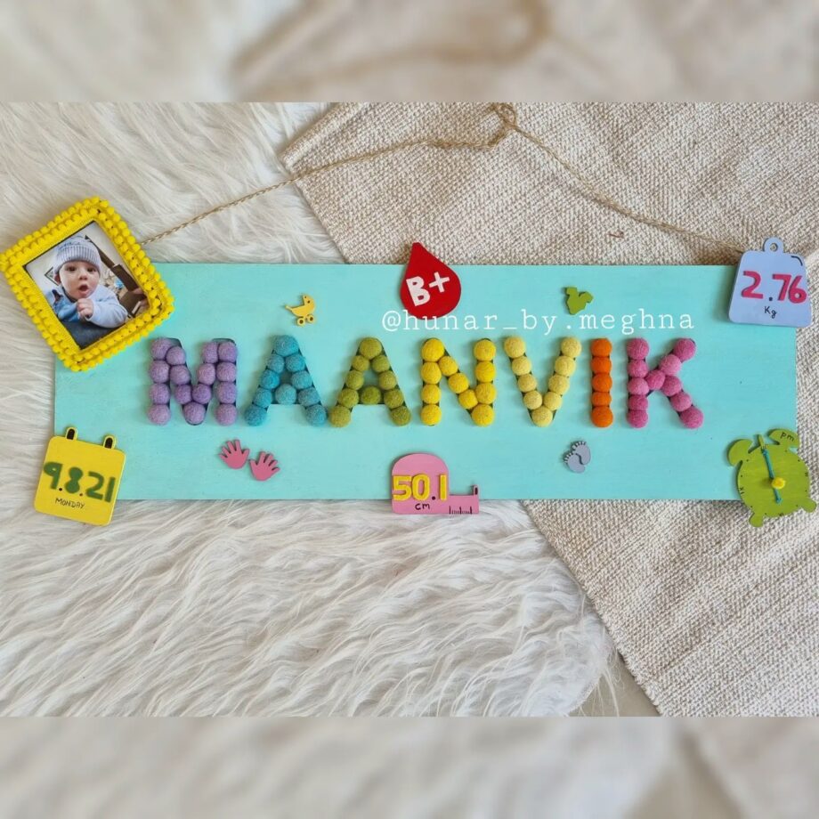 birth stats decor for nursery