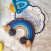 macrame name hanging rainbow