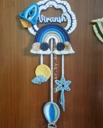 kids name hanging macrame