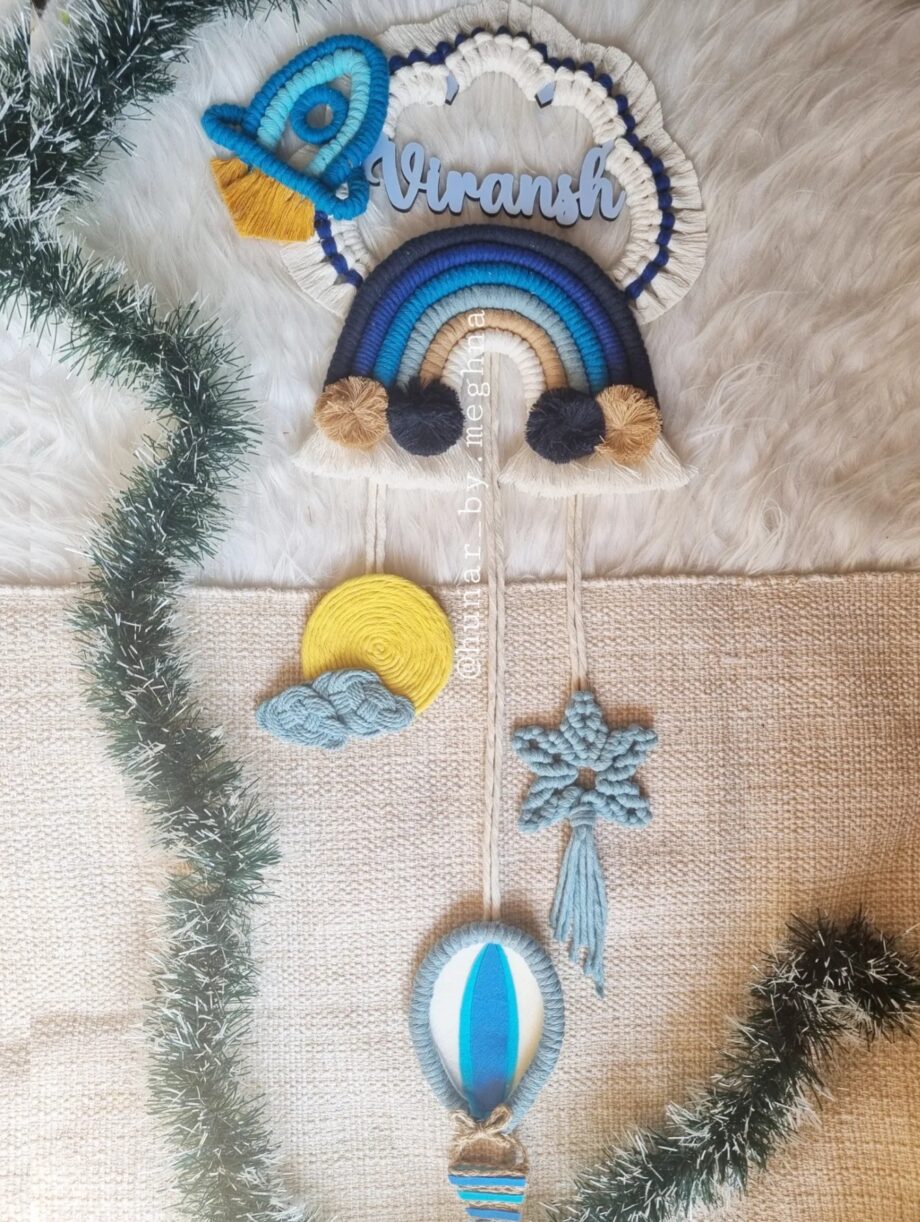 kids name hanging space theme
