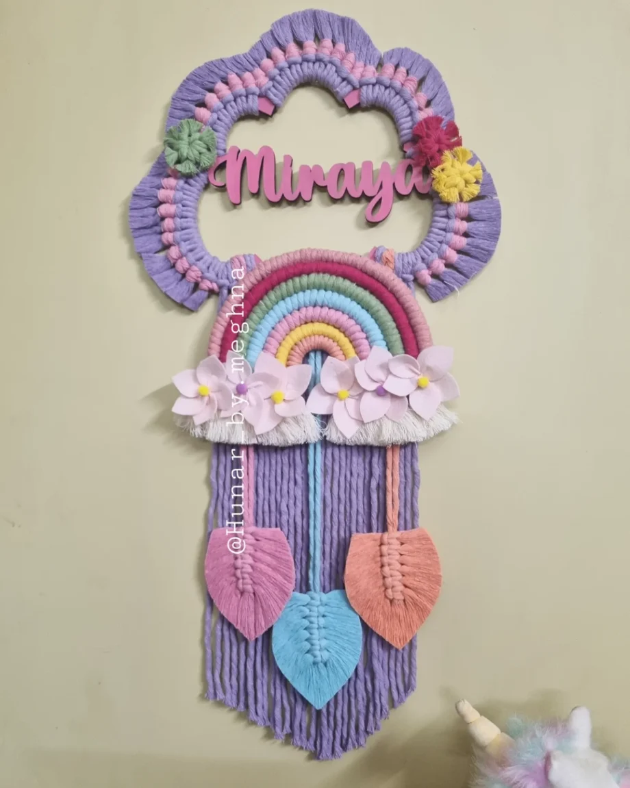 rainbow name hanging