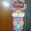 floral name plate name hanging