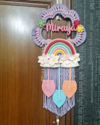 floral name plate name hanging