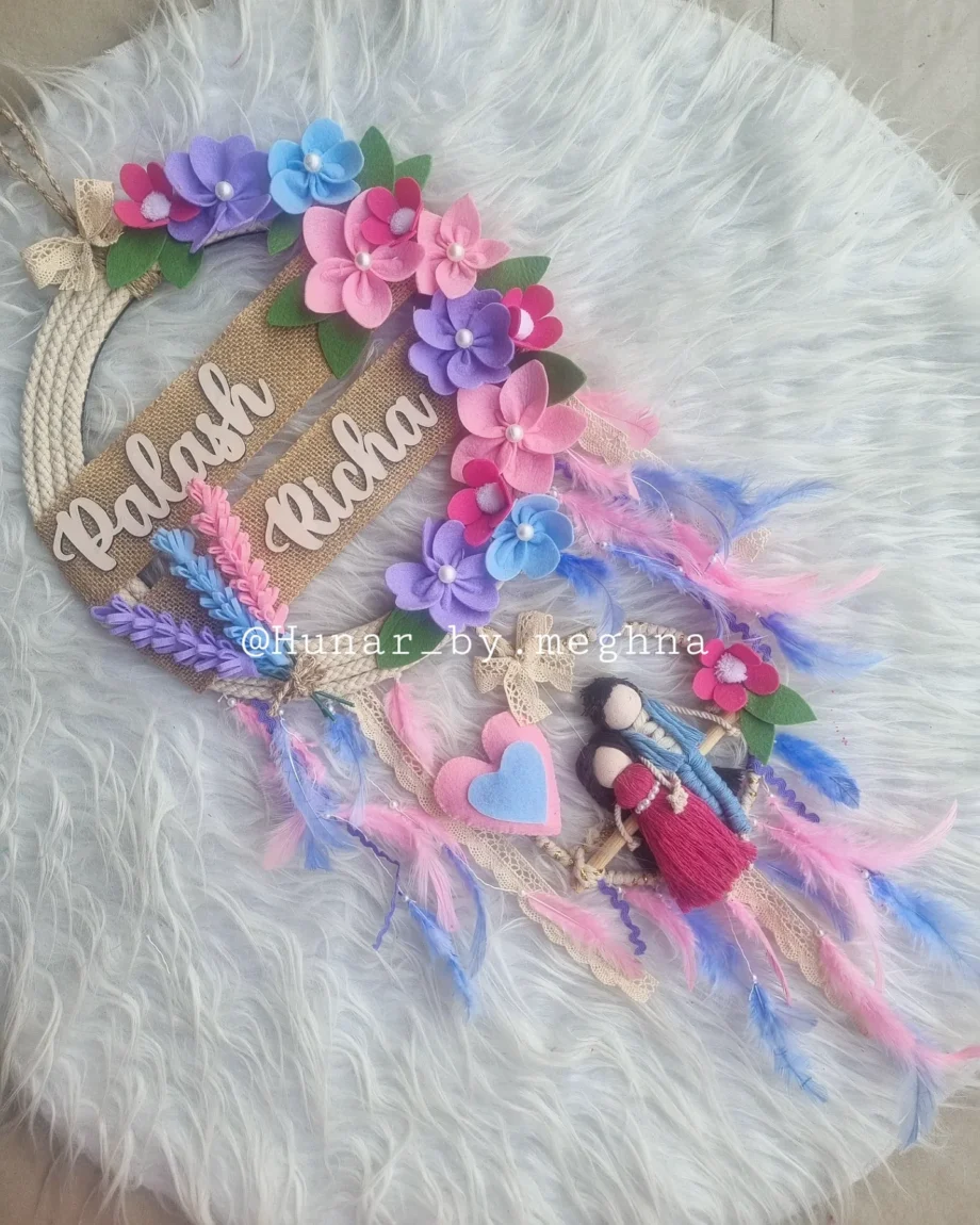 Dolled up floral couple dreamcatcher