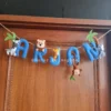 animal jungle theme name hanging