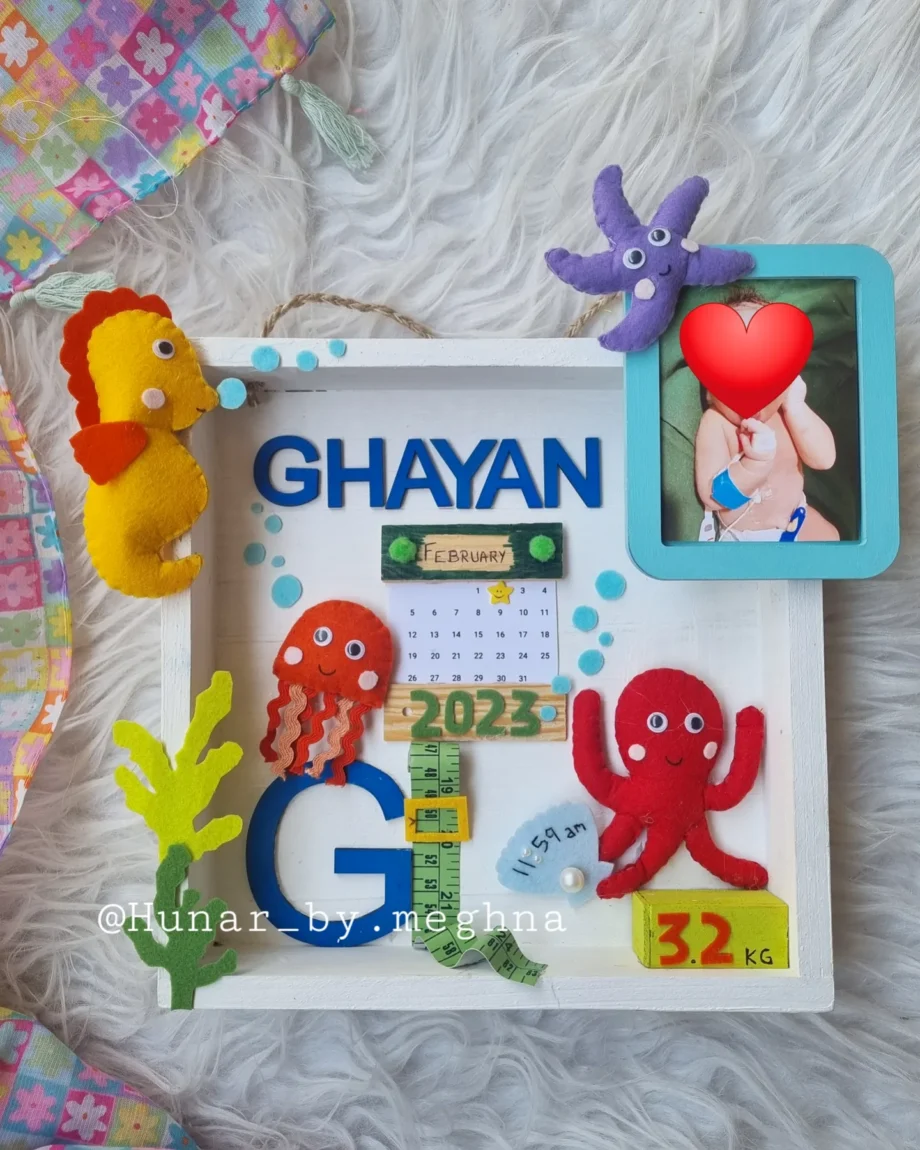 baby birth stats frame
