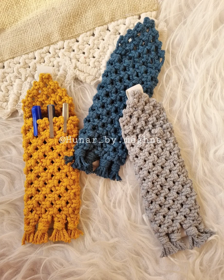 macrame stationary bookmark