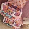 unicorn and rainbow theme macrame storage baskets organizer
