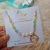 colorful name neck chain with unicorn charm