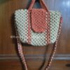 macrame beige designer sling bag
