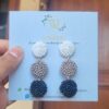 beaded black monochrome earrings