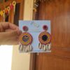 beaded and shell colorful earrings