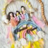 macrame rainbow family dreamcatcher