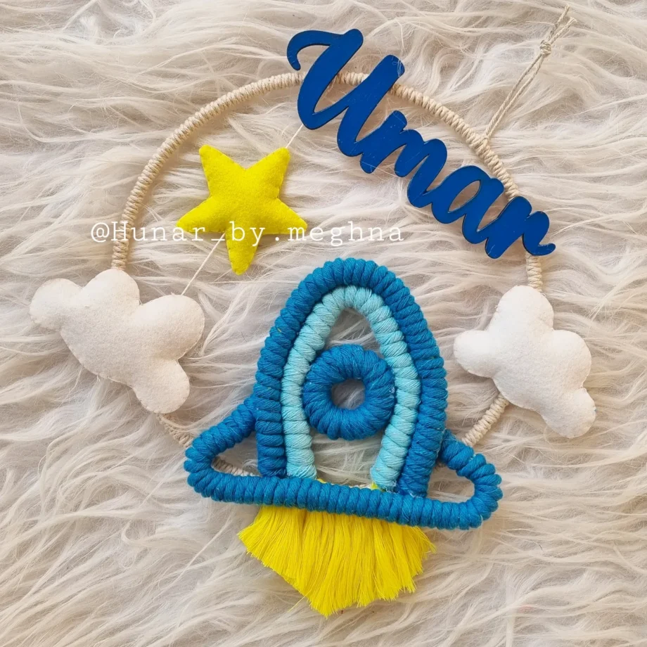 small unique macrame name hangings for boys
