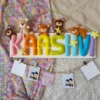 kids name plates in teddy theme