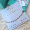 Anti tarnish silver crystal bracelet