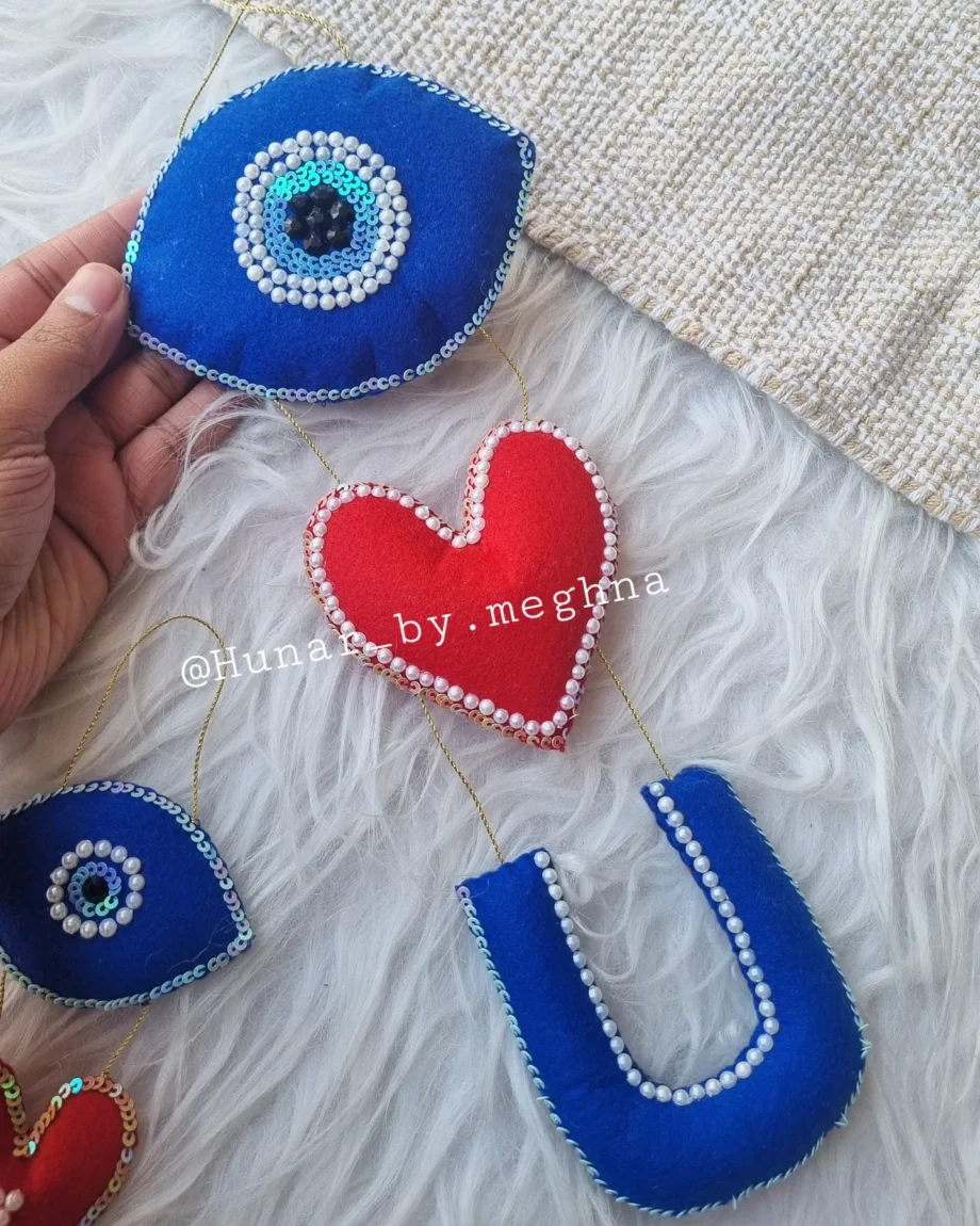 evil eye love you wall hanging