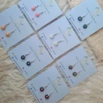mini flower beaded earrings