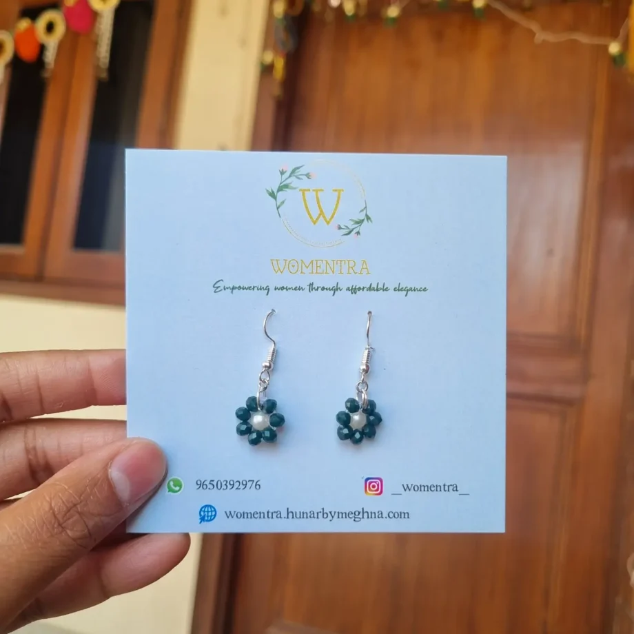 mini floral beaded earrings