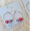 pink hoop earrings