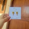 yellow earrings studs haldi favors for bridesmaid