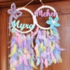 personalized name hanging dreamcatcher, macrame name hanging