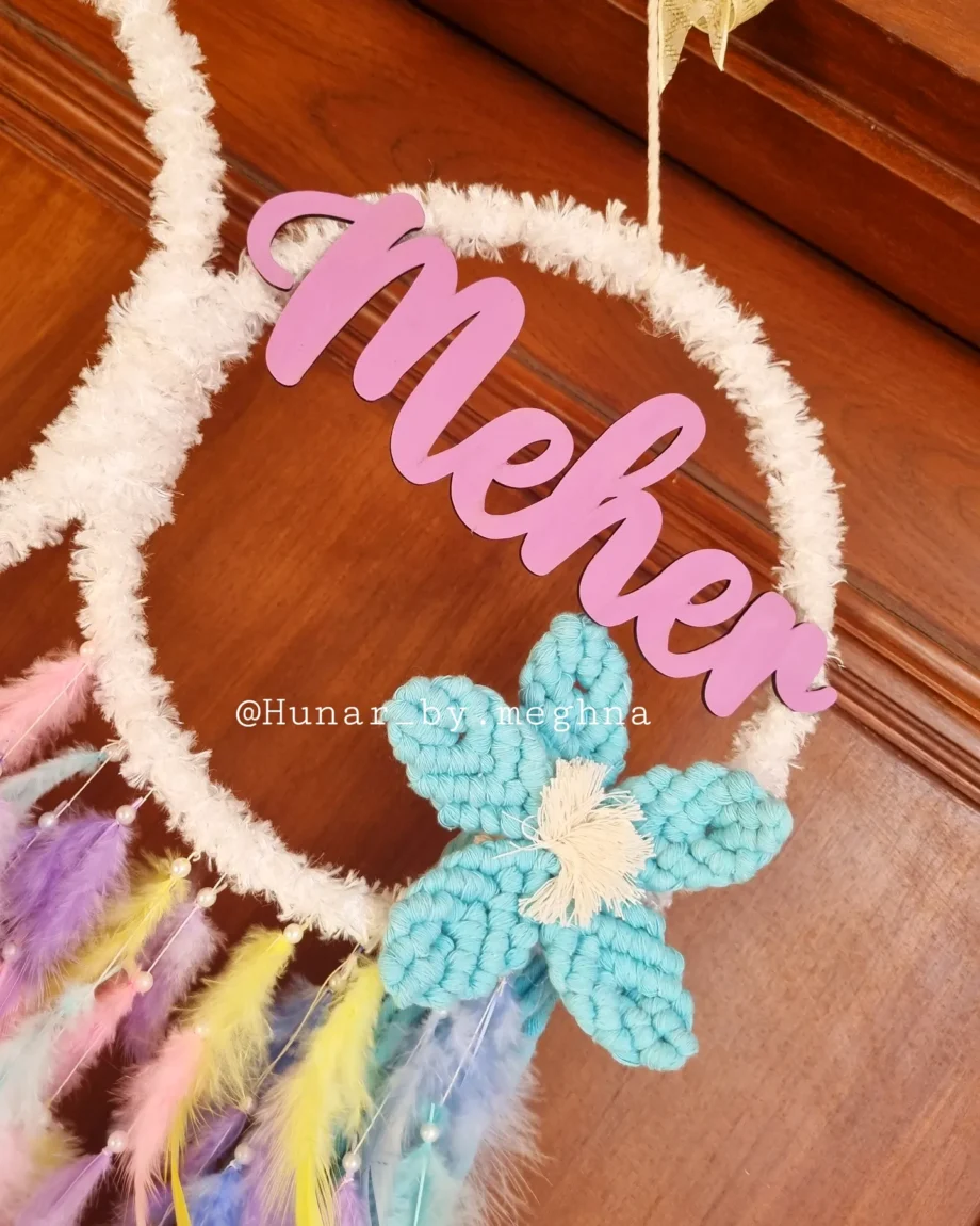 handcrafted unique dreamcatcher with name