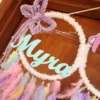 macrame butterfly for kids name hanging