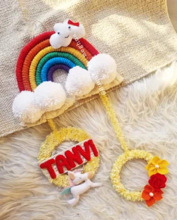 rainbow name hanging for kids