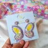 cute beaded butterfly handmade earrings