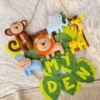 jungle animal theme nursery decor for crib decor