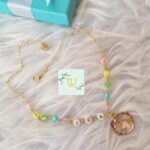 personalized name chain with unicorn enamel charm