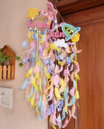 kids name dreamcatcher in rainbow theme