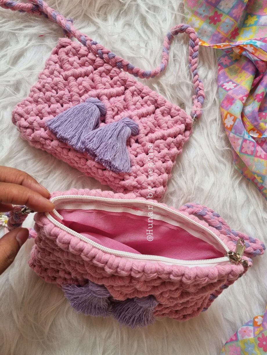 macrame crochet bags