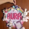 fairyland unicorn bunny and fairy name hanging with birth stats details