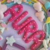 macrame rainbow name hanging