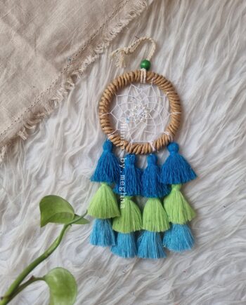 bohemian tasseled beachy cool colors dreamcatcher