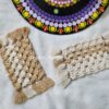 handmade macrame coasters