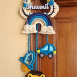 macrame name hanging for nursery decor