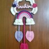 macrame rainbow name hanging