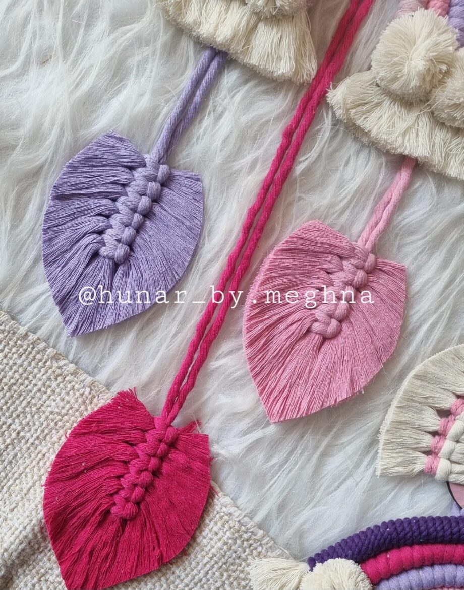macrame leaves hanging decor