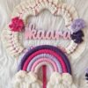personalized gift macrame name hanging