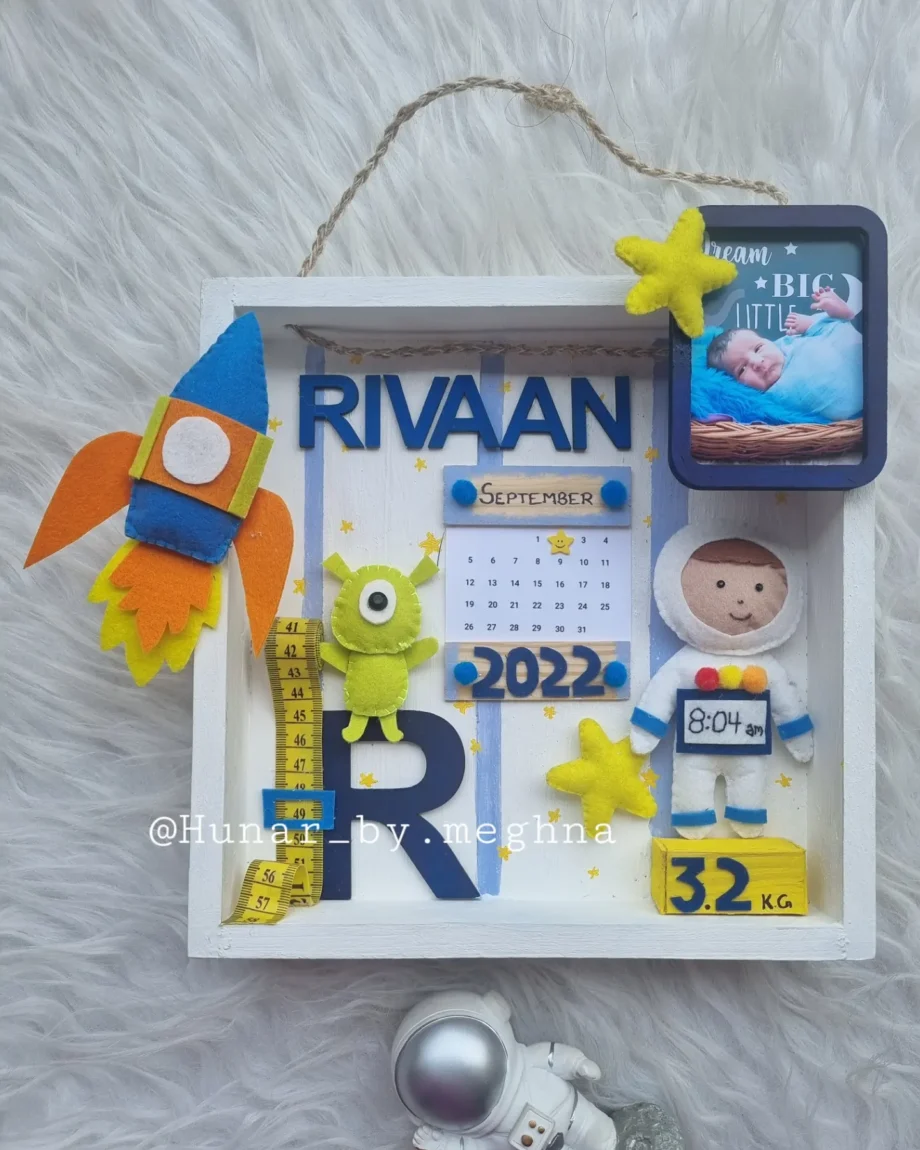 shadow box baby birth stats frame