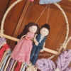couple doll macrame wall hanging