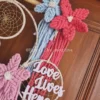 floral handmade macrame wall hanging as house warming gift