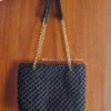 macrame handmade black shoulder bag