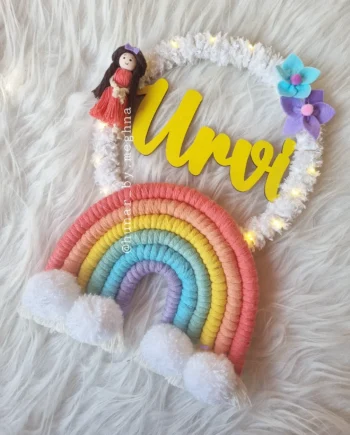 macrame customized name hanging