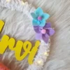 kids rainbow name hanging